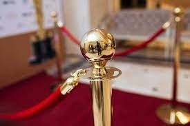 Стойка ограничительная с канатом, цвет золото Алматы/Астана 87073276947