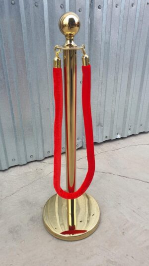 Стойка ограничительная с канатом, цвет золото Алмата 87073276947