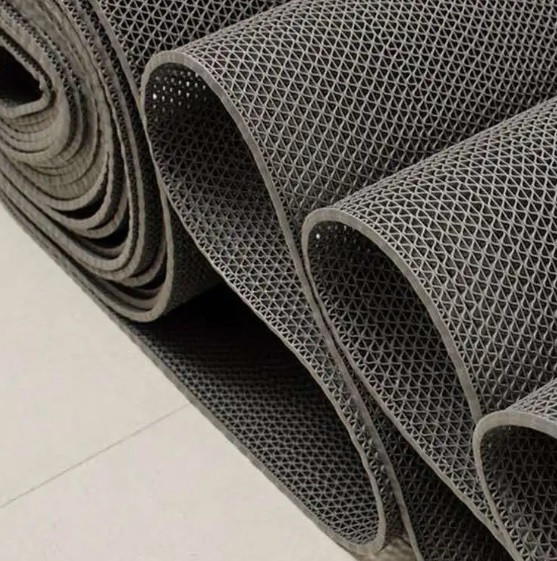 Грязезащитное рулонное покрытие Зиг-Заг Серый 5 мм (0,9 м)