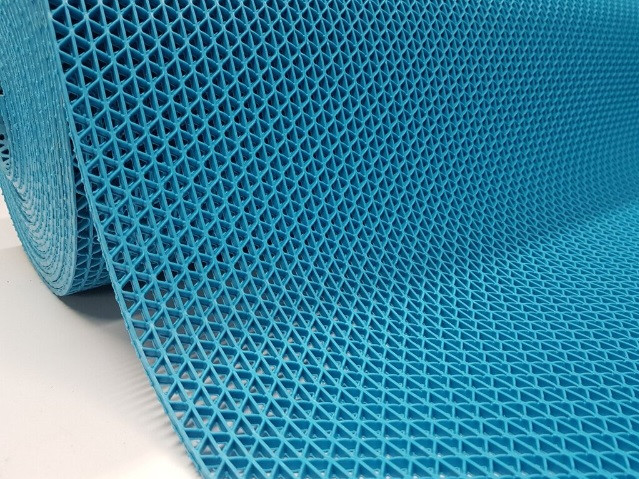 Влагостойкое рулонное покрытие для бассейна "Зиг-заг Волна 5 мм (0,9 м) Серый, Синий — изображение 4