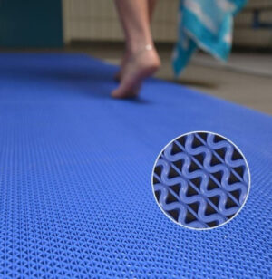 Влагостойкое рулонное покрытие для бассейна "Зиг-заг Волна 5 мм (0,9 м) Серый, Синий