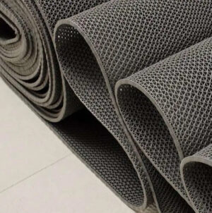 Рулонное противоскользящее покрытие Зиг-Заг Серый Синий 5 мм (0,9 м)