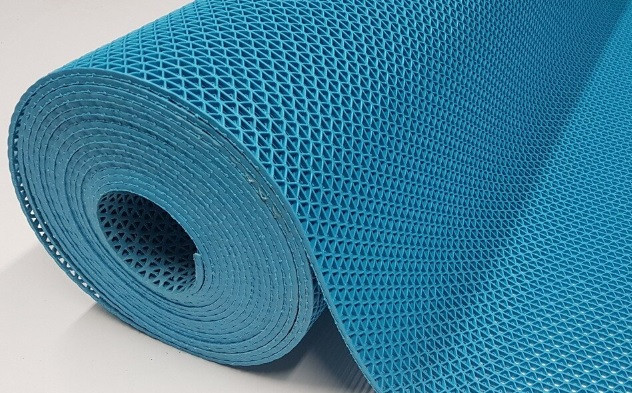 Рулонное противоскользящее покрытие Зиг-Заг Серый Синий 5 мм (0,9 м) — изображение 3