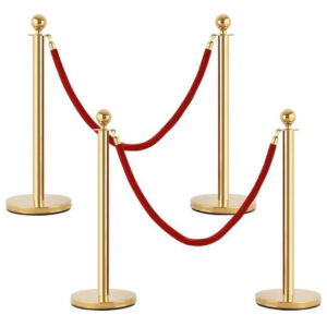 Стойка ограничительная с канатом, цвет золото Алматы 87073276947