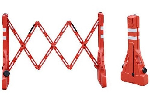 Переносной раздвижной пластиковый барьер "красная гитара" 2,2м