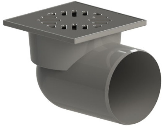 Трап канализационный горизонтальный с «сухим» затвором