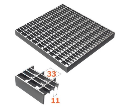 Прессованный решетчатый настил оцинкованный. 1000х1000х30мм Купить в Астане. - В наличии — изображение 2