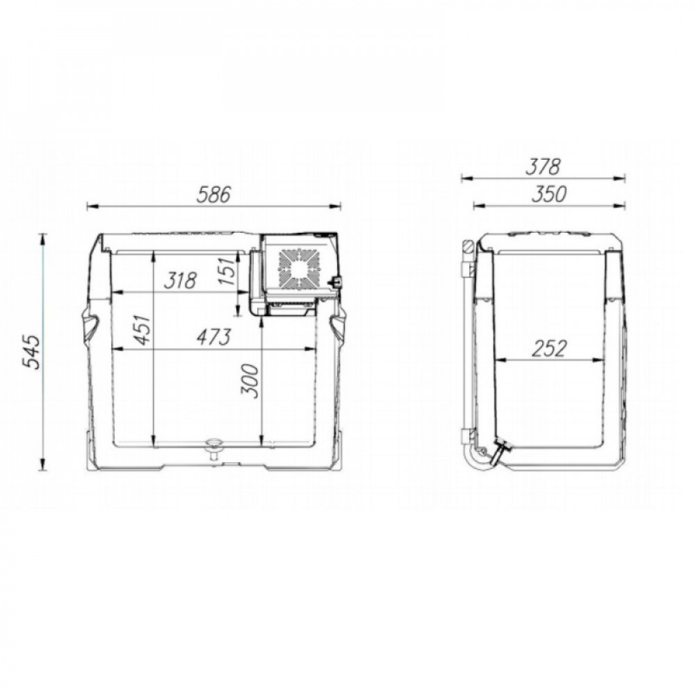 Автохолодильник ALPICOOL СX50 50л 12/24/220 Вольт — изображение 7