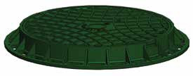 Люк канализационный пластиковый (садовый) зел