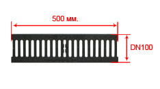 506 Решетка водоприемная РВ -10.13,6.50 щелевая чугунная ВЧ, кл.С — изображение 2